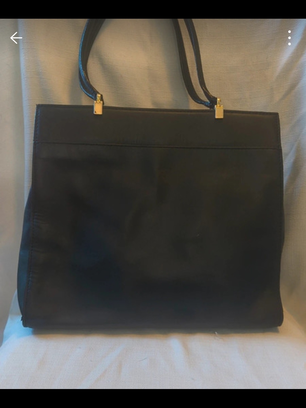 Kate Spade Black Leather Bow-Front Top-Handle Bag - Picture 3 of 7